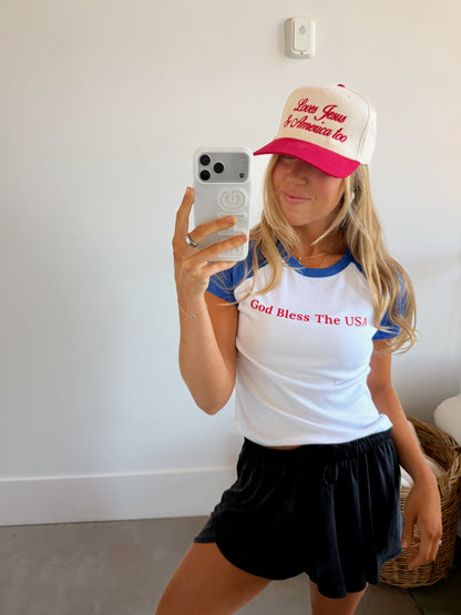 God Bless The USA Baseball Tee