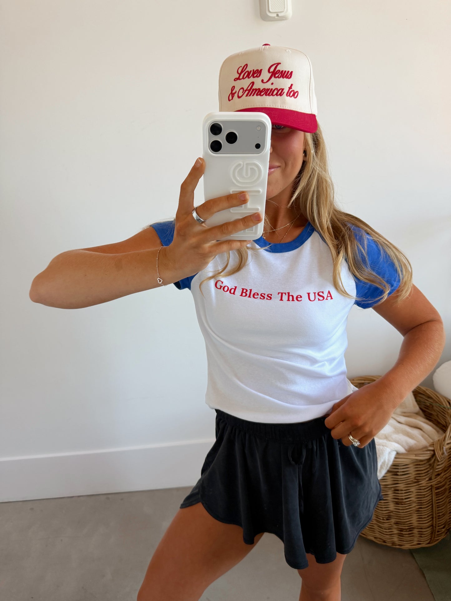 God Bless The USA Baseball Tee