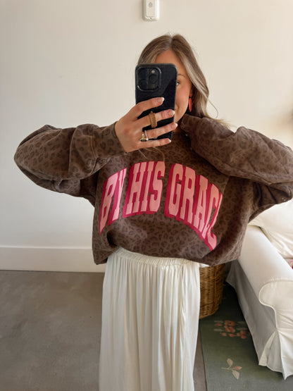 Leopard & Pink BHG Cotton Collective Crewneck