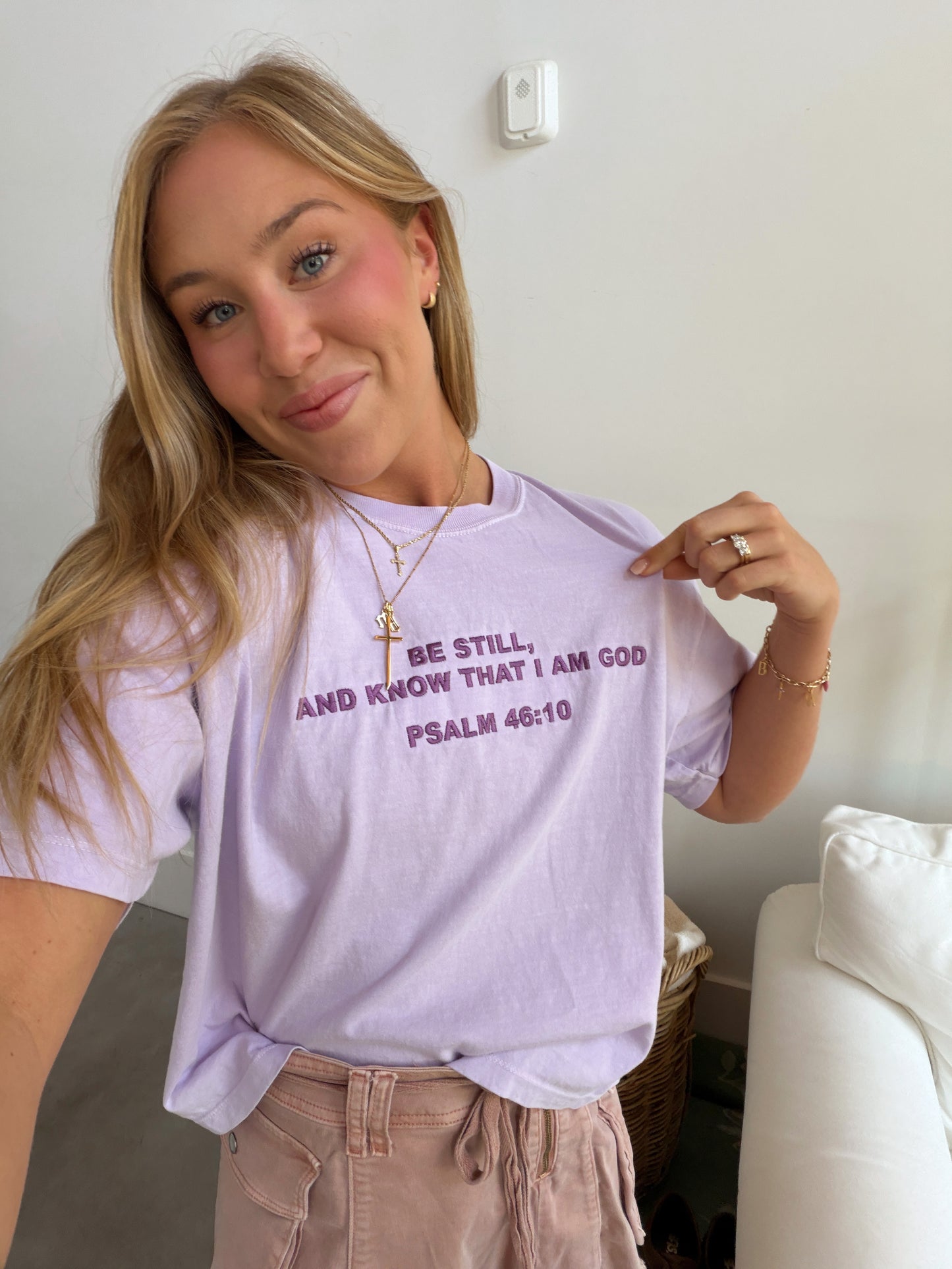Psalm 46:10 Embroidered Boxy Tee