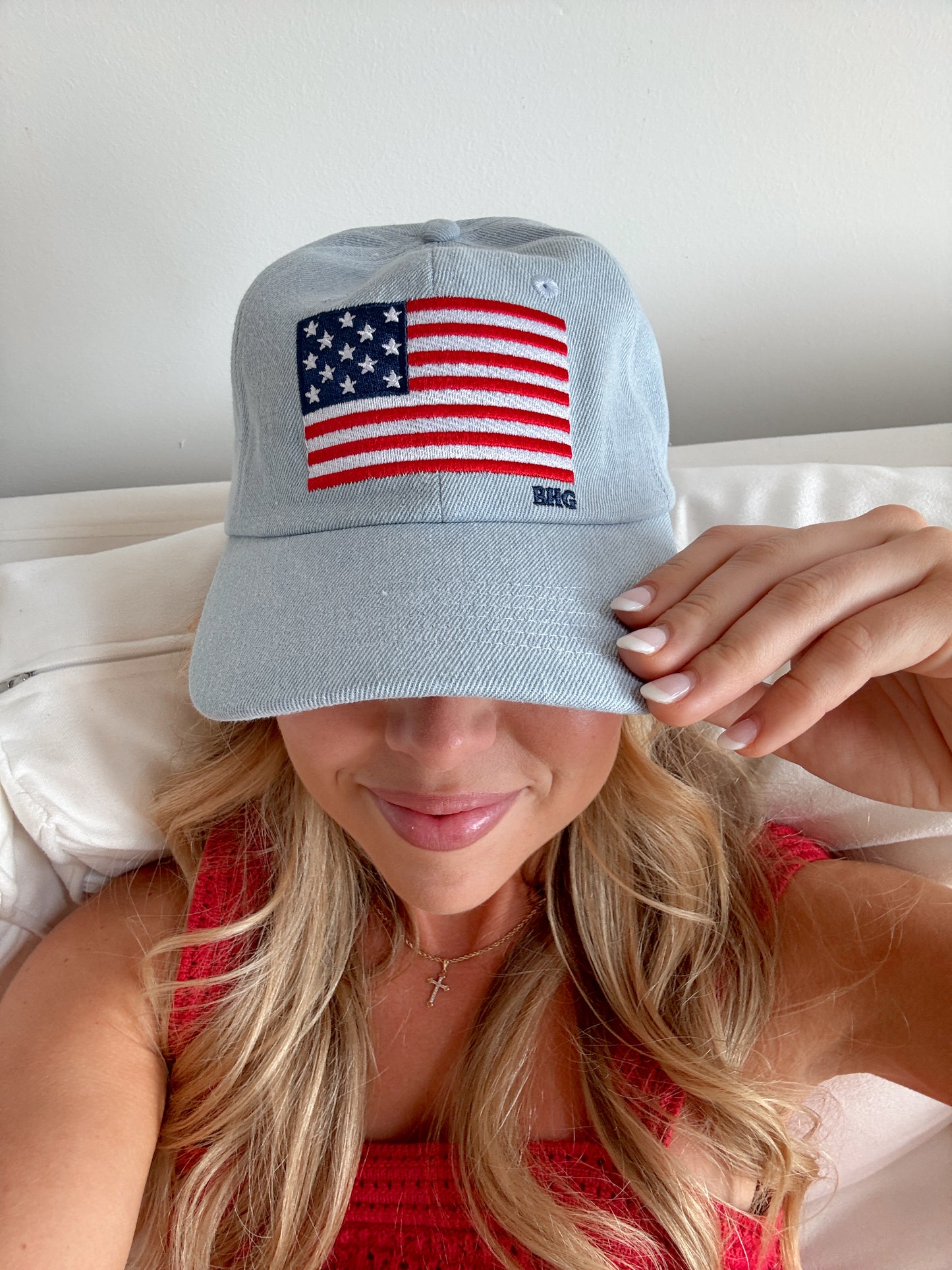 Classic American Denim Vintage Flag Cap