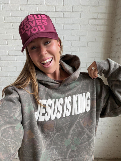 Jesus Is King Camo Hoodie