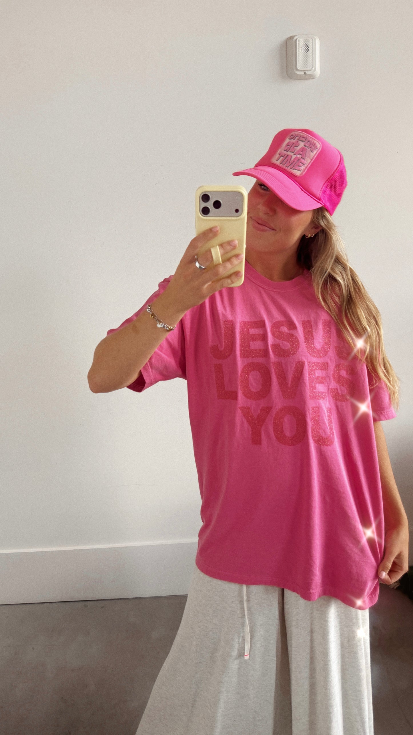 Glitter Jesus Loves You Tee