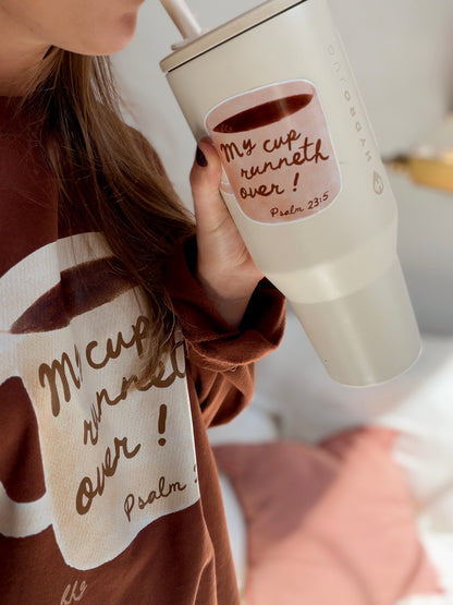 My Cup Runneth Over 3.5" Sticker