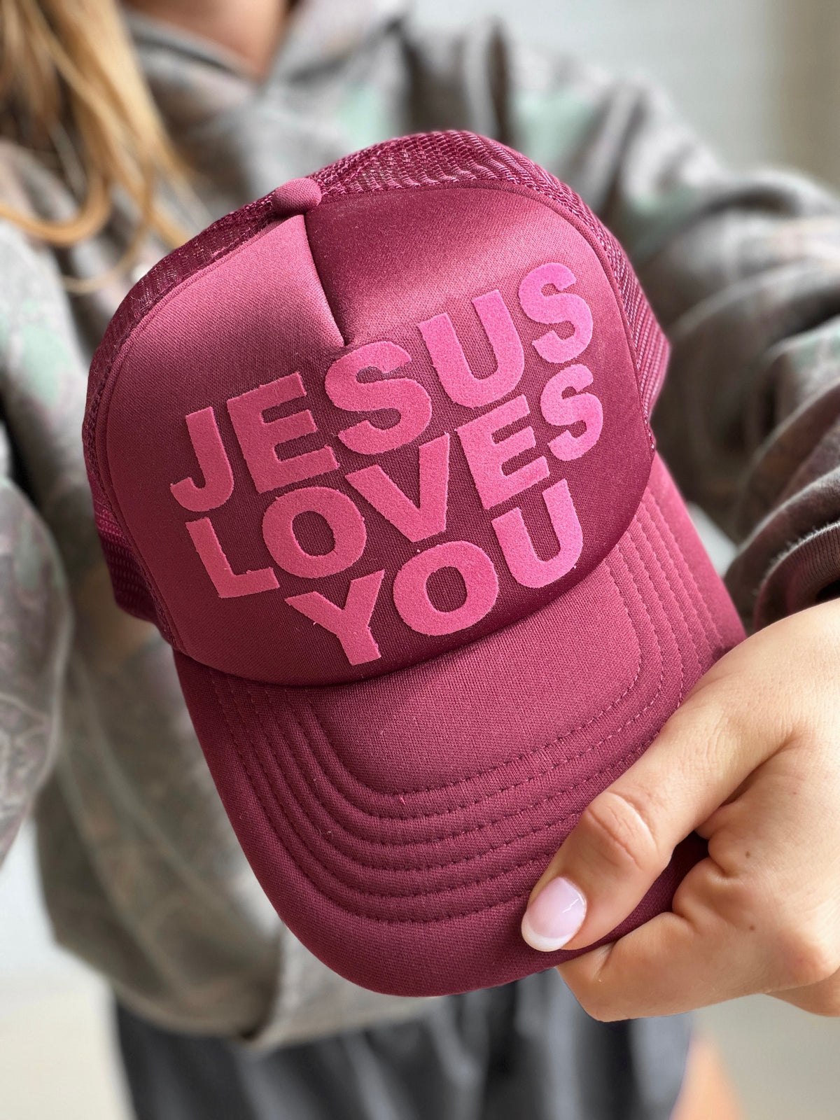 Dark Cherry JLY Trucker Hat