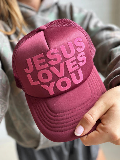 Dark Cherry JLY Trucker Hat