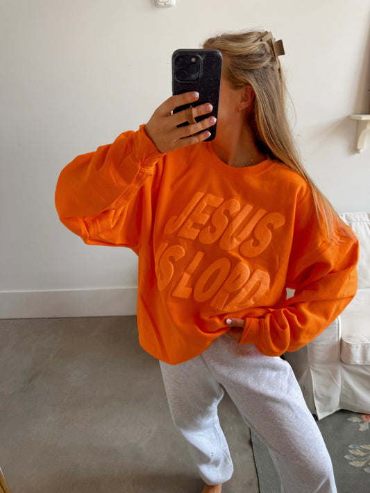 Tropical Orange Jesus Is Lord Pullover