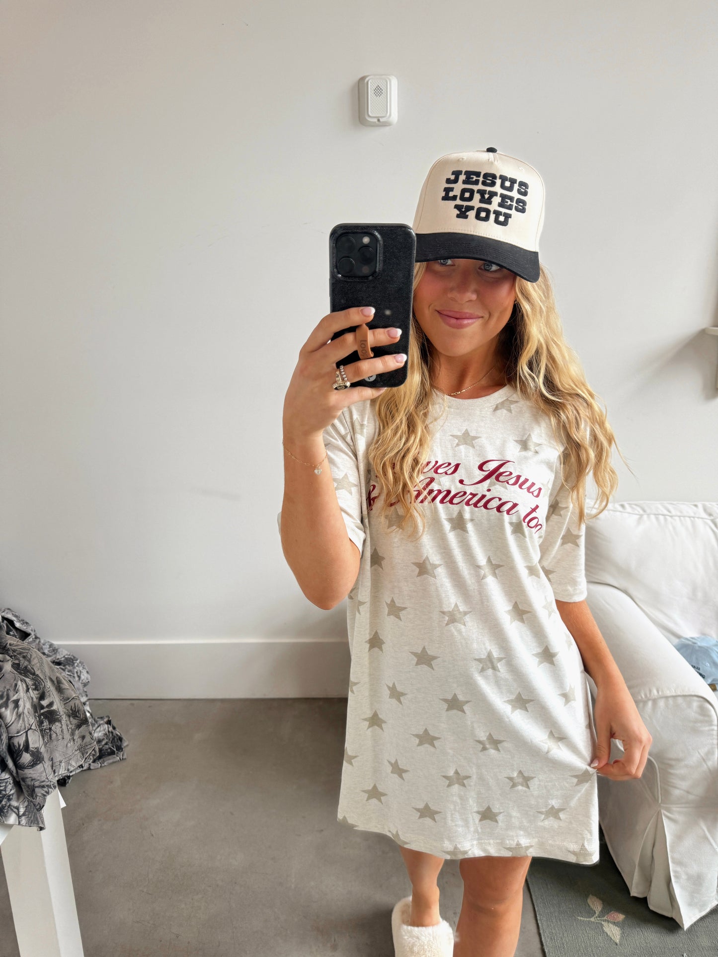 Loves Jesus & America Too Jersey Tee
