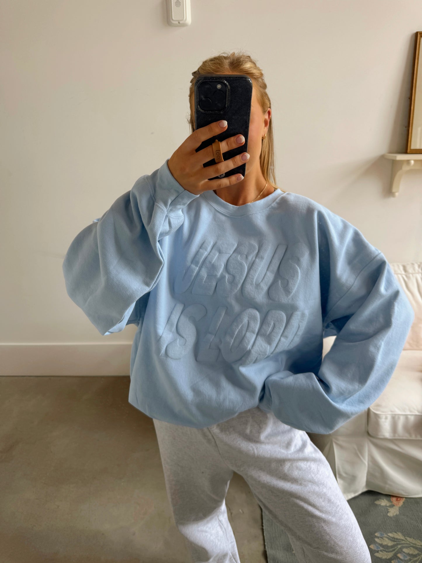 Heavenly Blue Jesus Is Lord Pullover