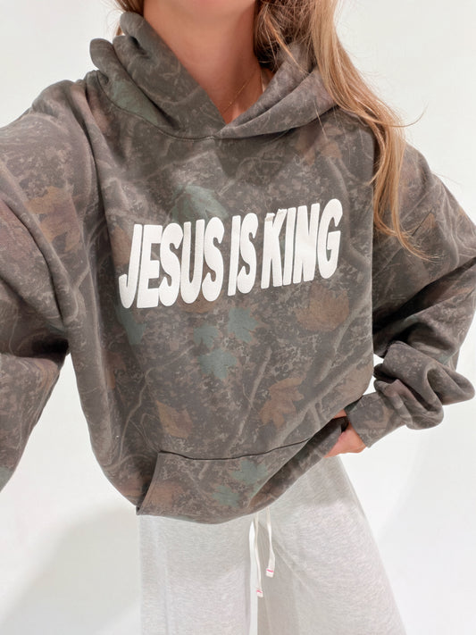 Jesus Is King Camo Hoodie