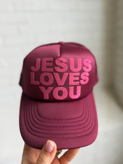 Dark Cherry JLY Trucker Hat