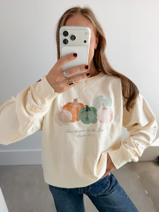 Psalm 107:1 Vintage Crew