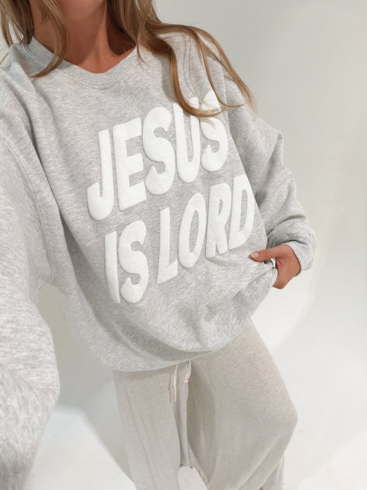 Light Gray Jesus Is Lord Pullover
