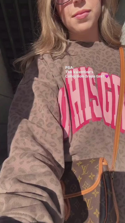 Leopard & Pink BHG Cotton Collective Crewneck